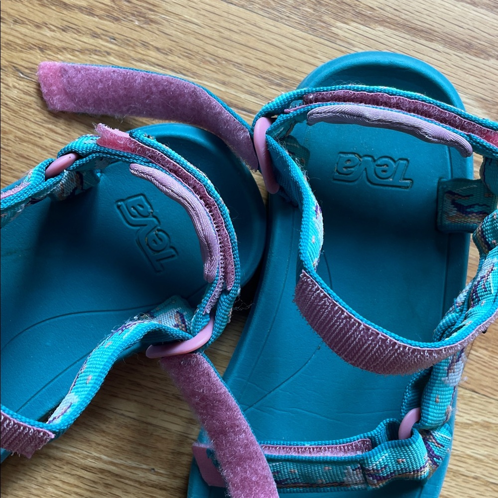 Teva Kids Teal Unicorn Sandals - Picture 10 of 12